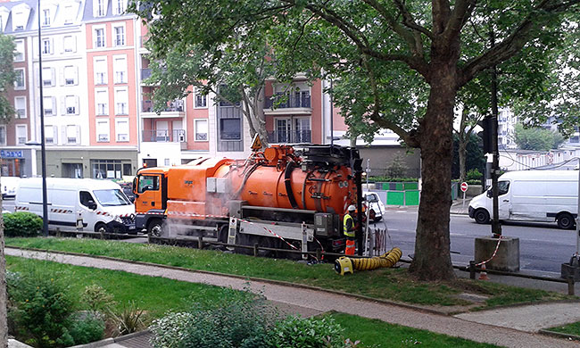 Travaux d'assainissement au n° 4 avenue Blum